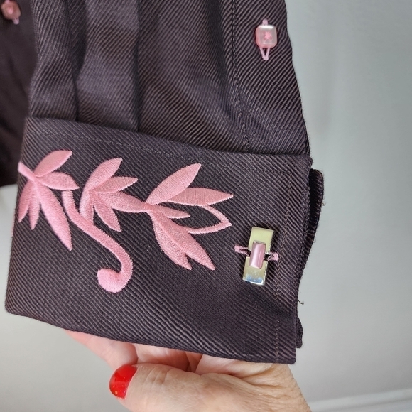 AXXESS HIGH COLLAR EMBROIDERED SHIRT - Picture 5 of 6